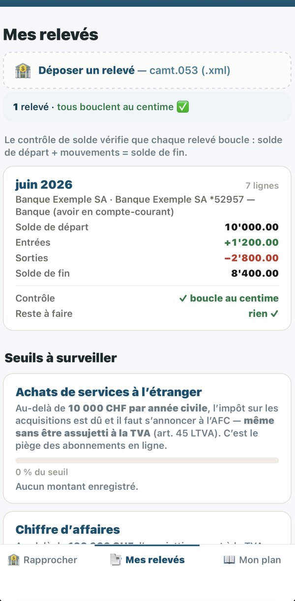 Contrôle des soldes : boucle au centime